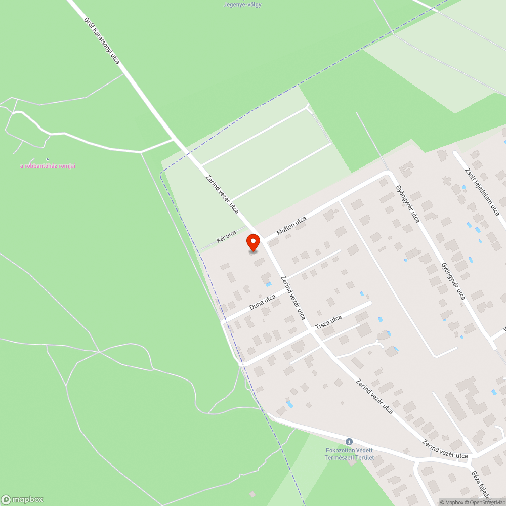 Mély kátyú bejelentés helye