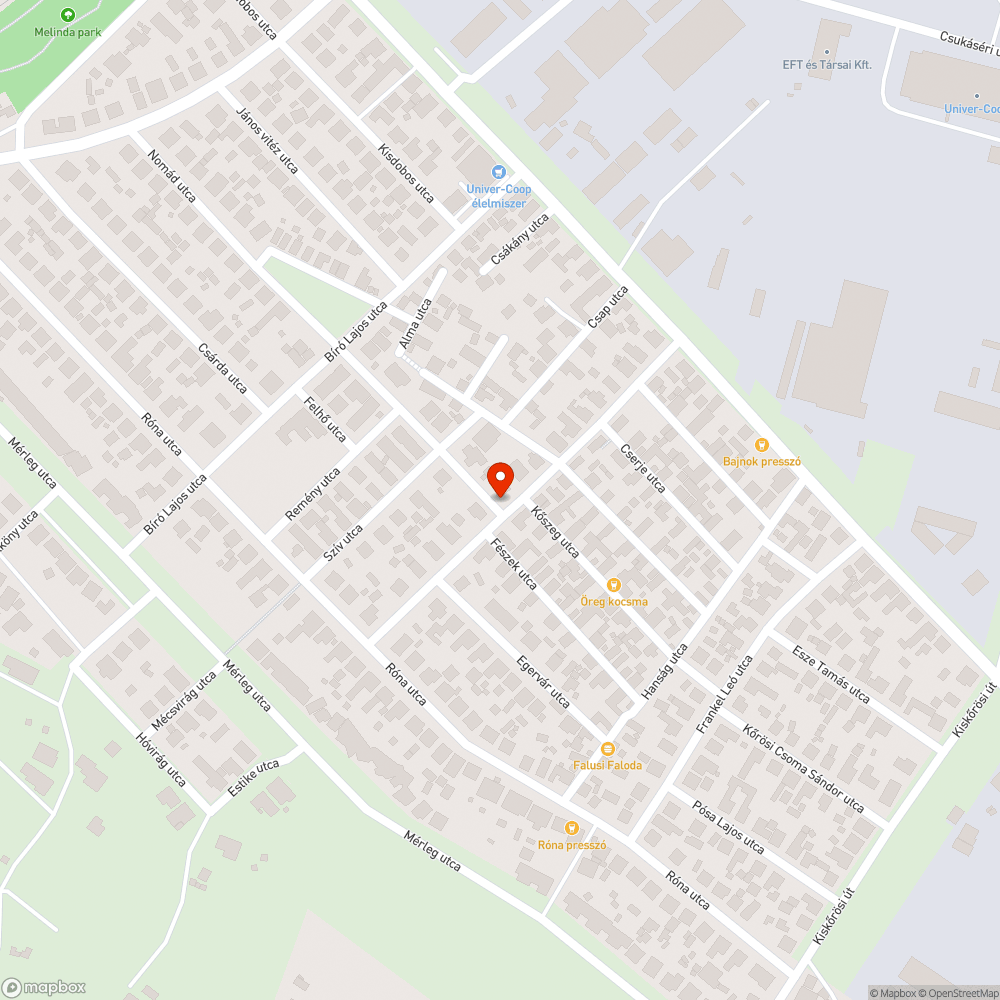 Nem működő utcai lámpa bejelentés helye