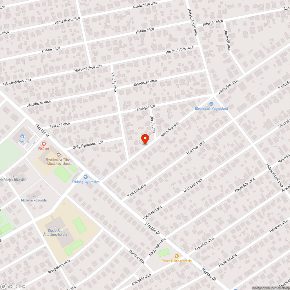 Olaj az úttesten bejelentés helye