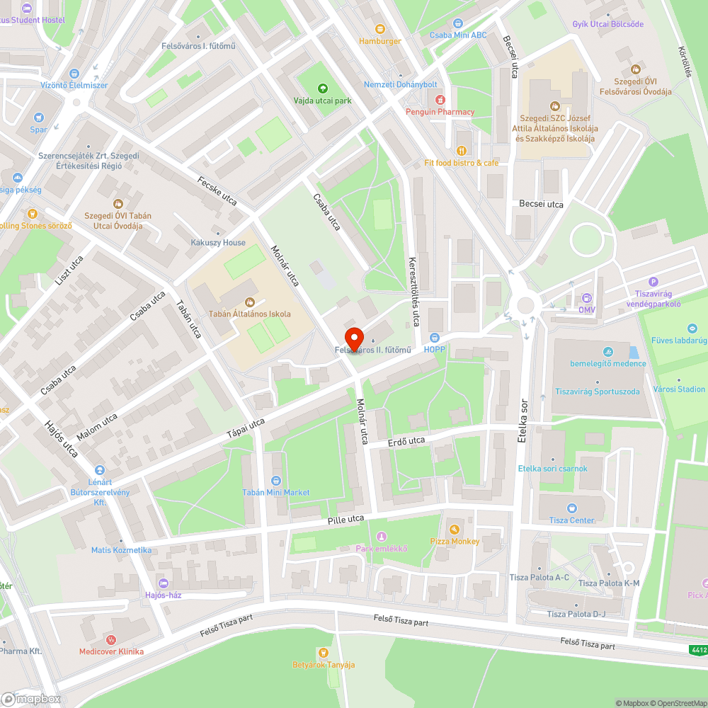 Kátyús, töredezett útszakasz bejelentés helye