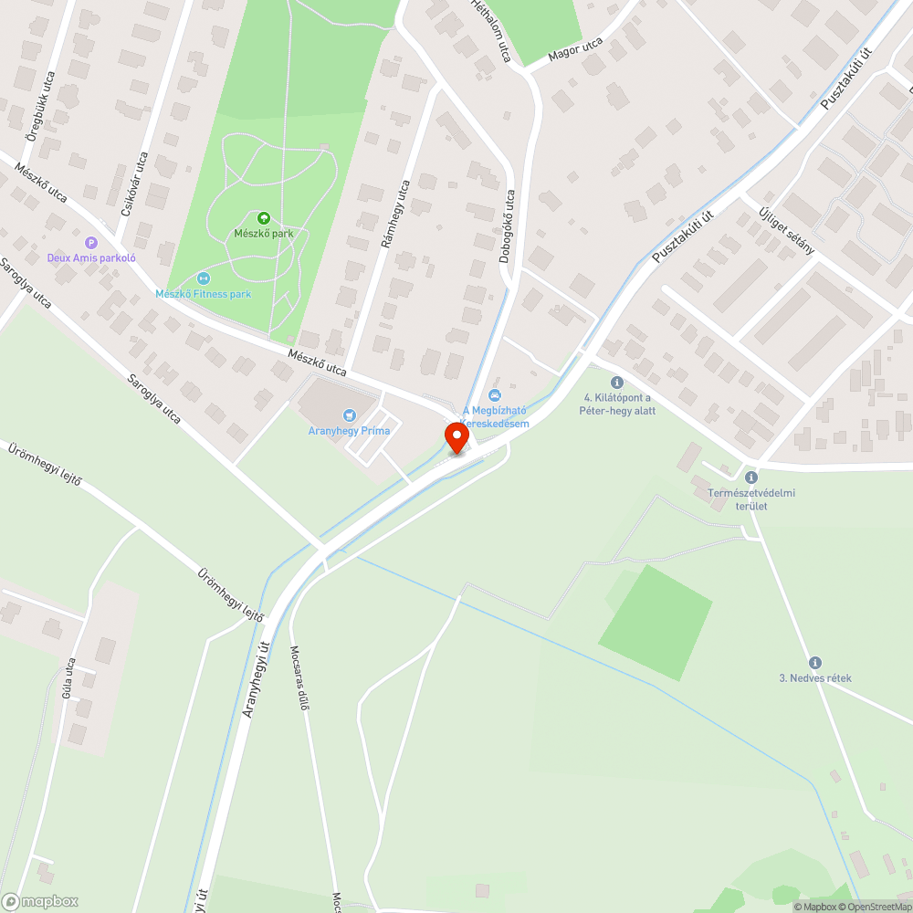 Hiányzó esőbeálló és pad bejelentés helye