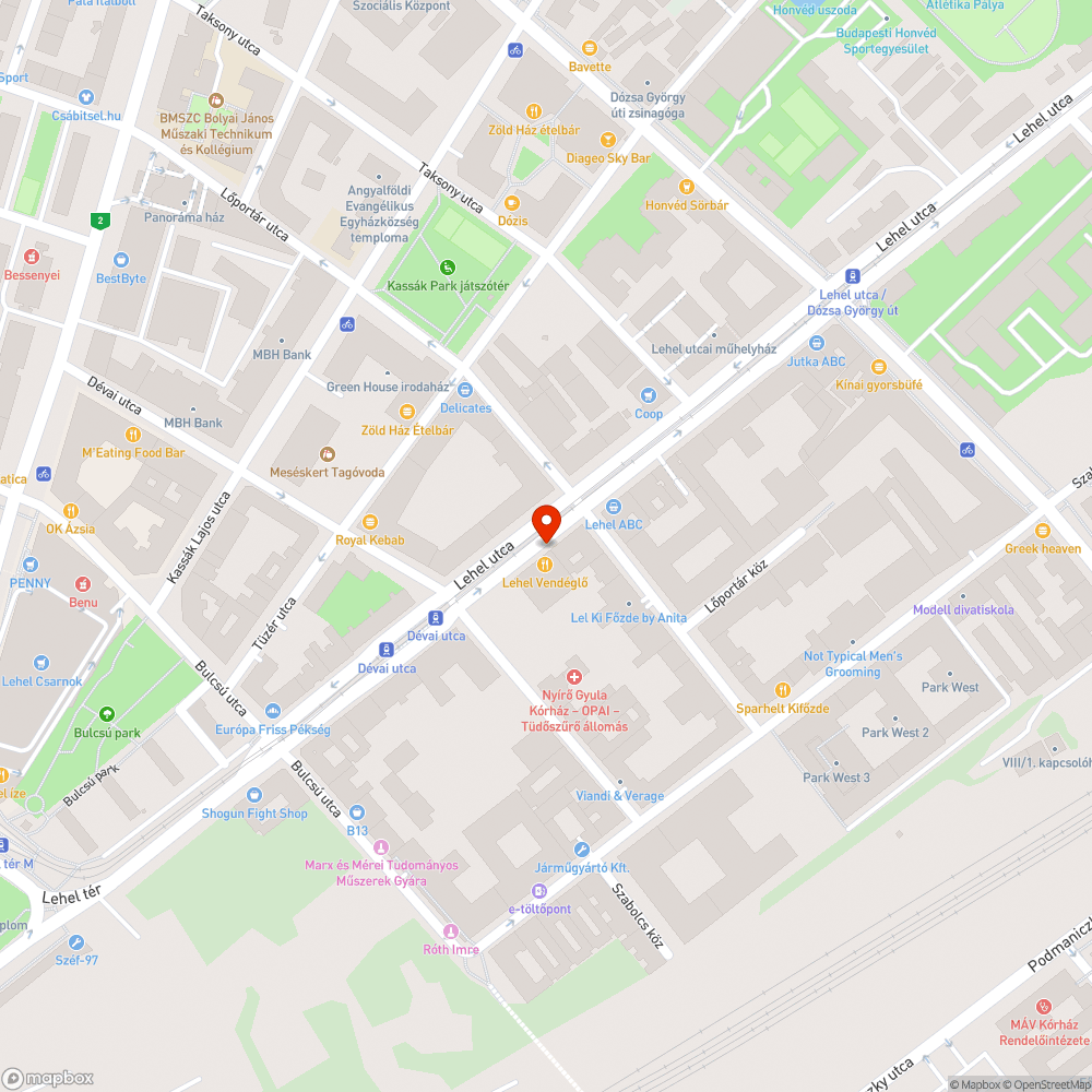 Hiányzó parkolásgátló oszlopok bejelentés helye