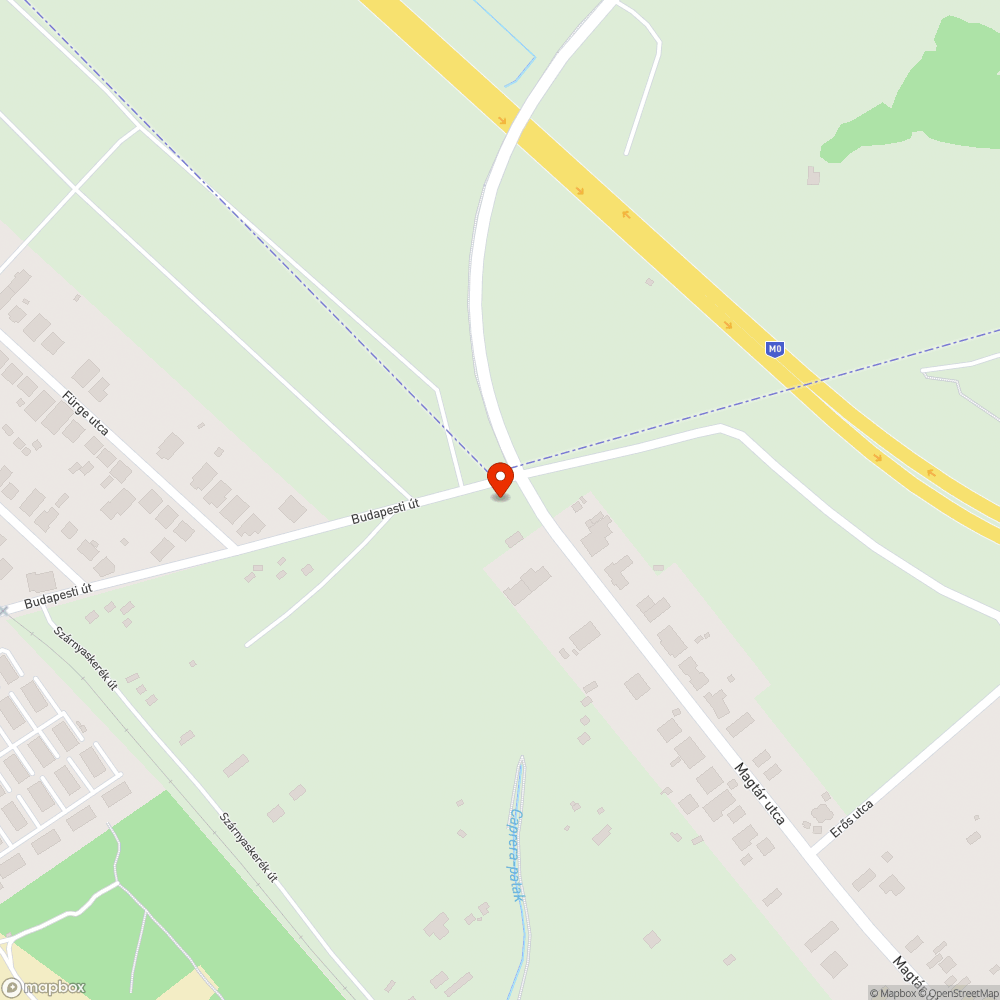 Lámpa nélküli belterület, megnövekedett gyalogosforgalommal bejelentés helye