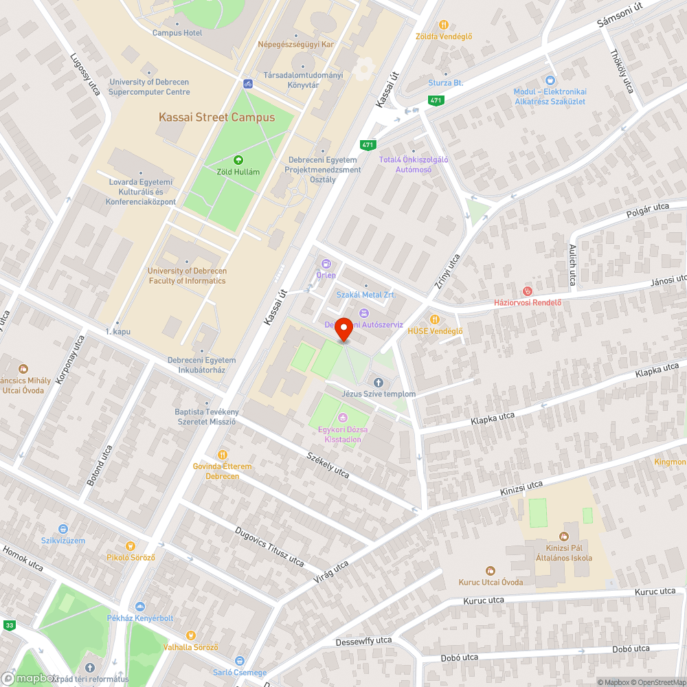 Hibás lámpafej bejelentés helye