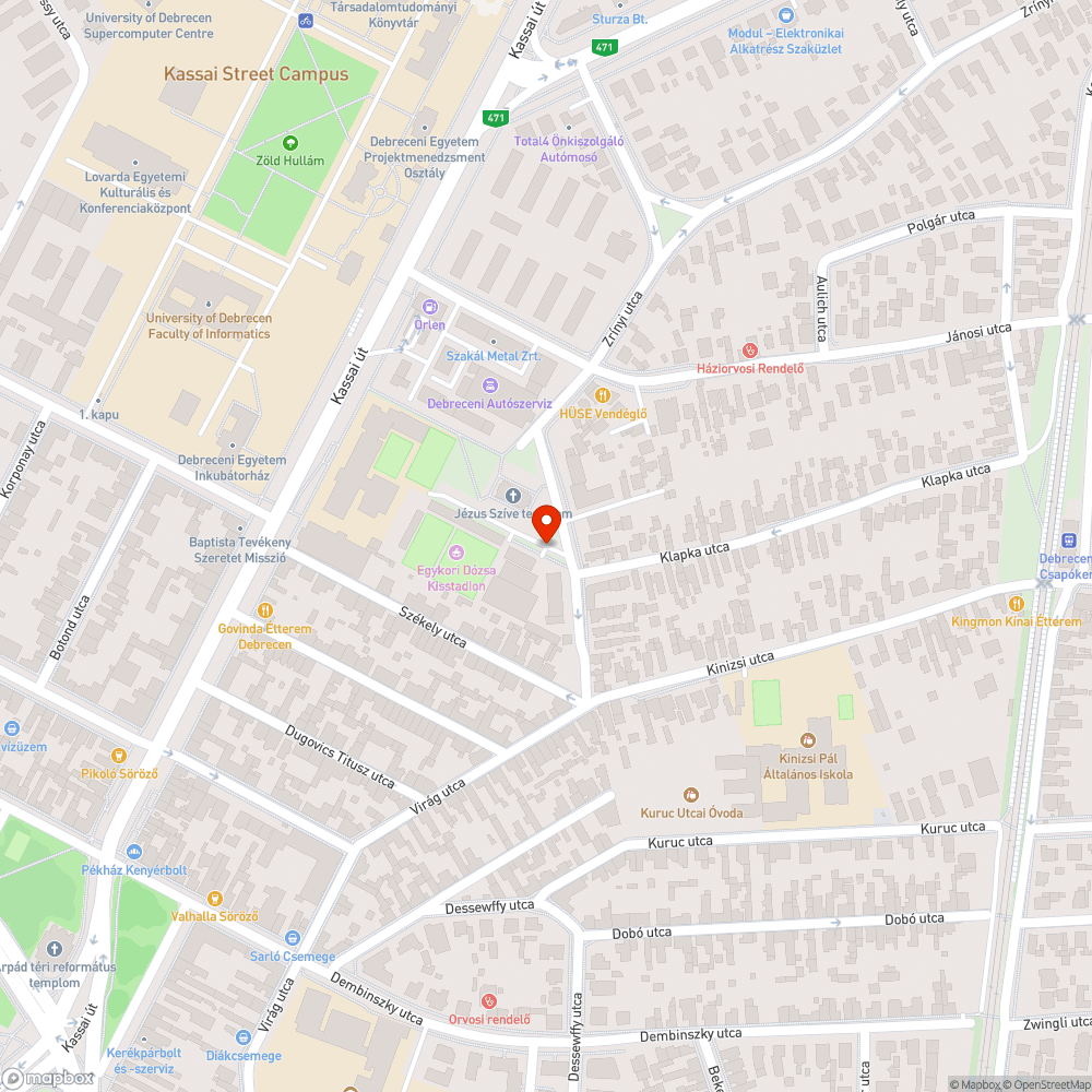 Hibás lámpafej bejelentés helye