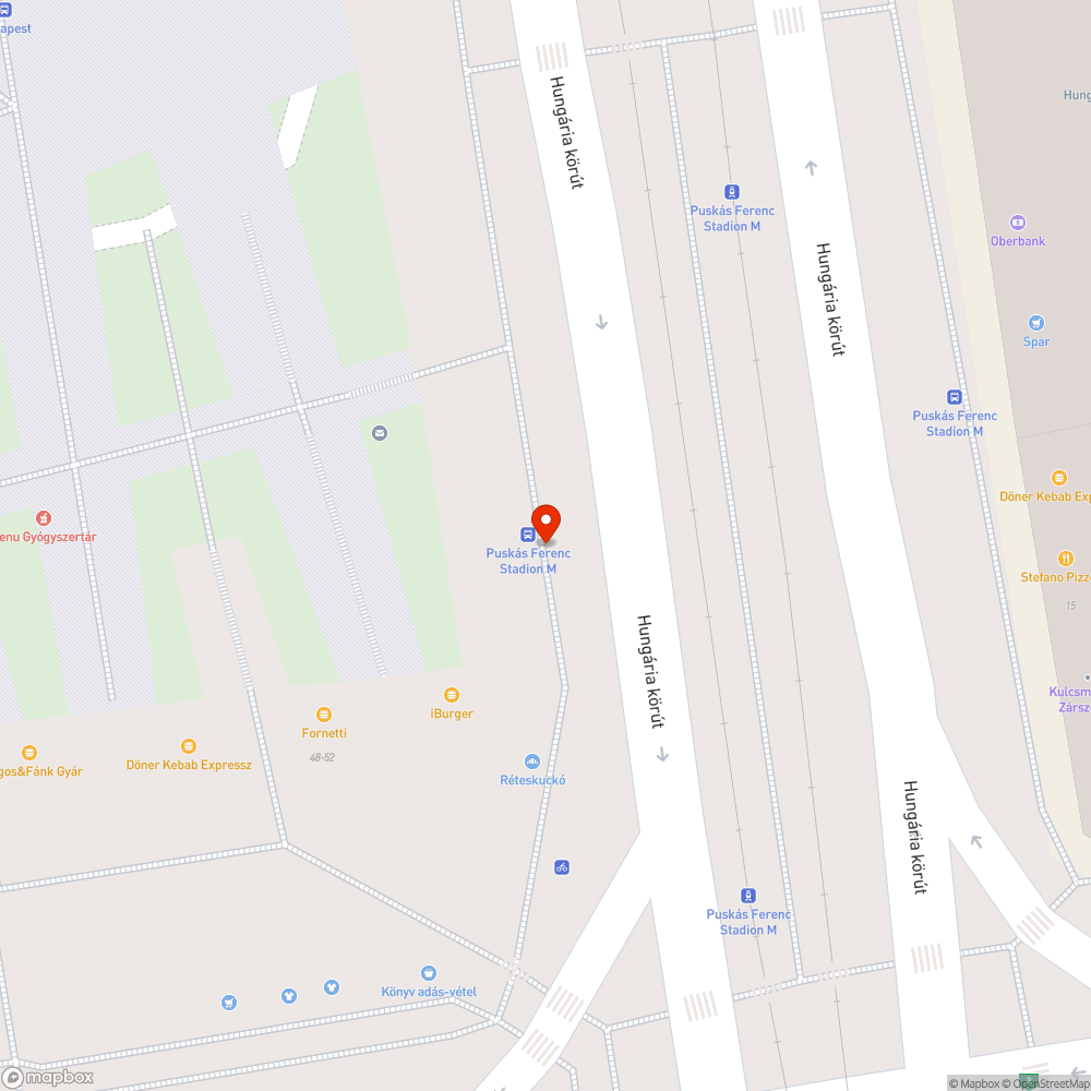 Elbontott fedett utasvárakozó bejelentés helye