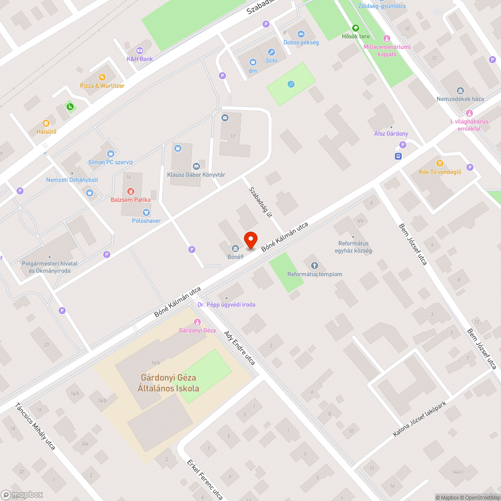 Kidőlt útjelző karó bejelentés helye