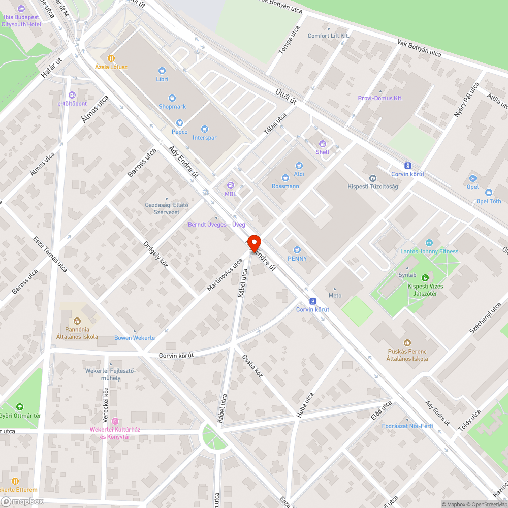 Utcán hagyott építési hulladék bejelentés helye