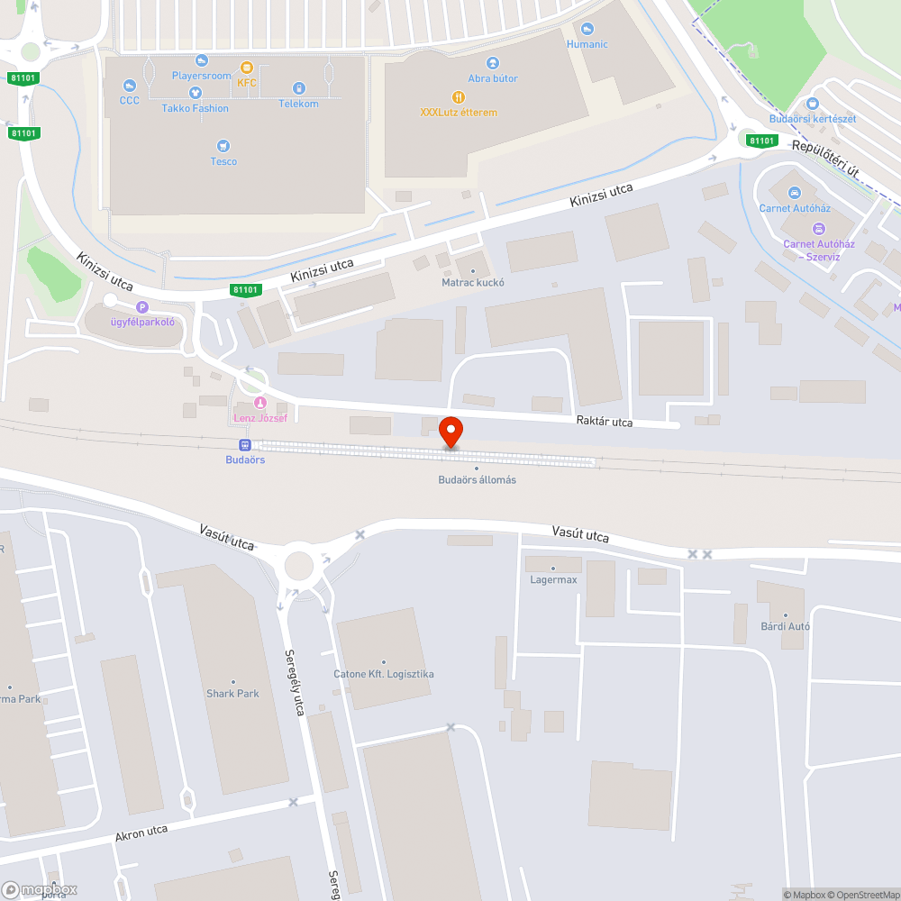 Törött pad bejelentés helye