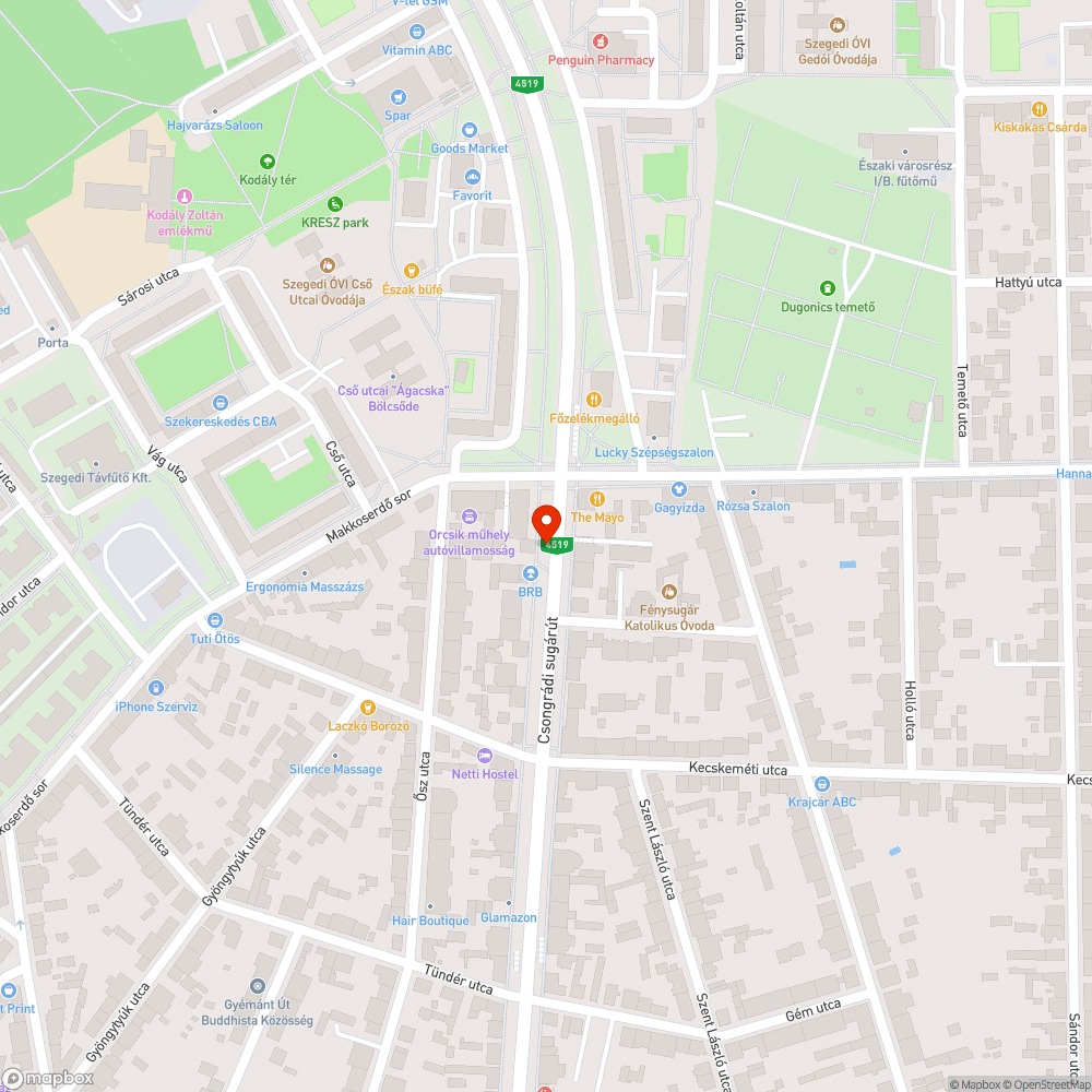 Kijelző nem működik a Rózsa utcánál bejelentés helye