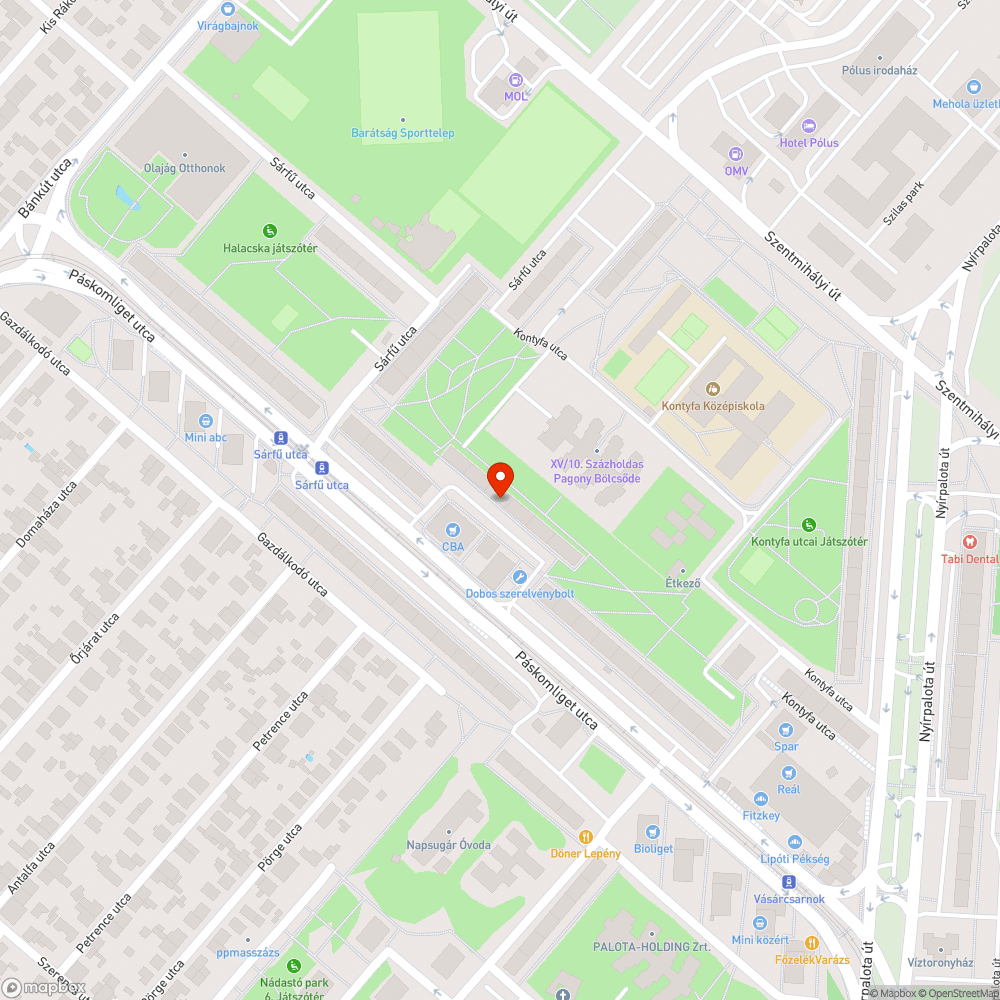 Beszakadt burkolat bejelentés helye