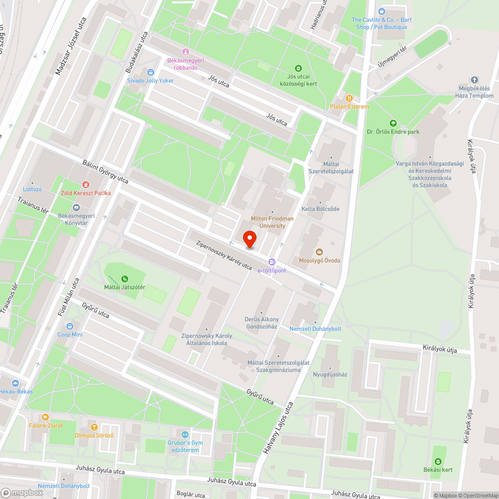 Kiégett lámpa bejelentés helye