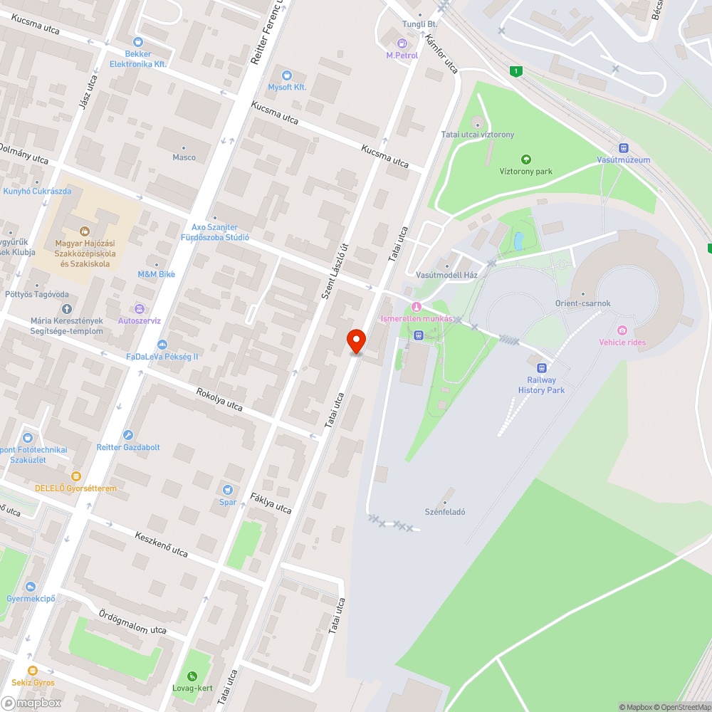 Lerobbant autó bejelentés helye