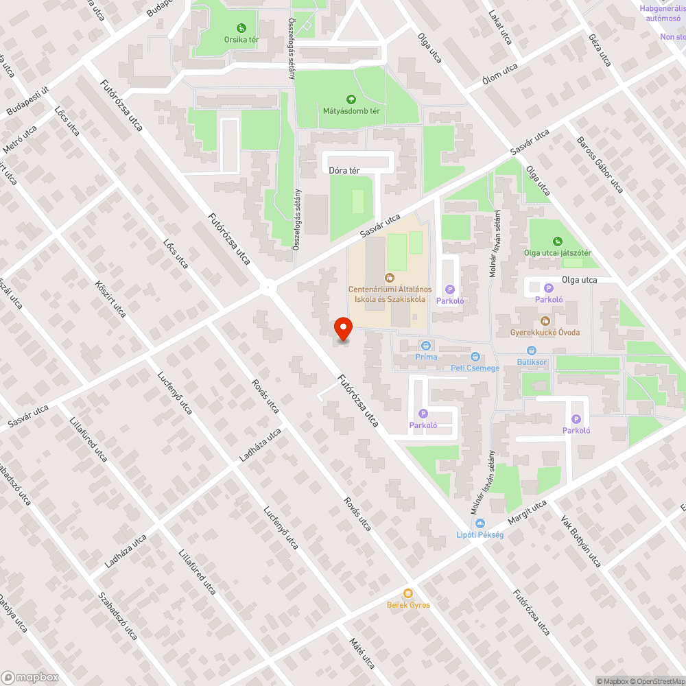 Közvilágítási oszlop tartója súlyosan sérült bejelentés helye