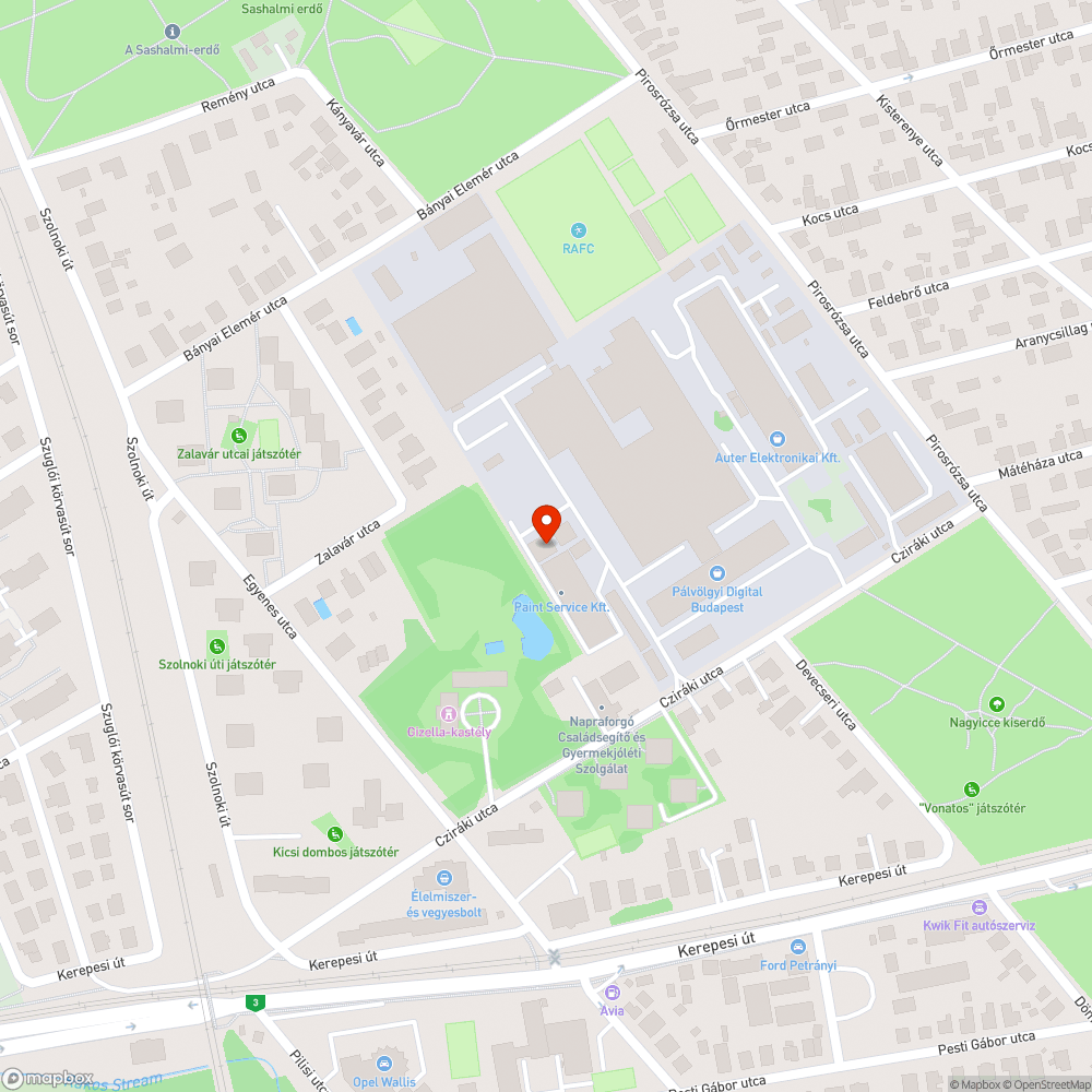 Roncs autó bejelentés helye