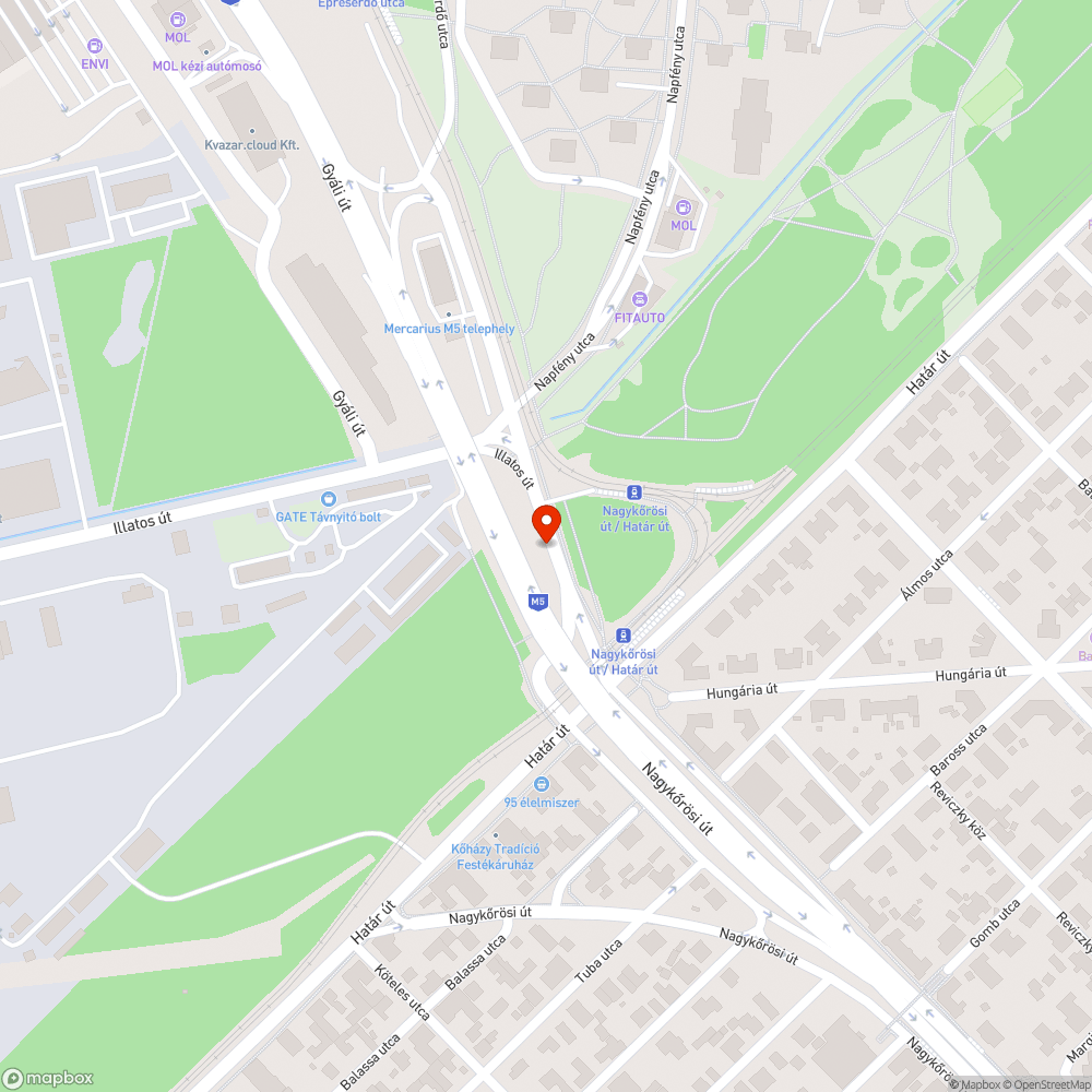 Patkánybirodalom a buszmegálló mögött bejelentés helye