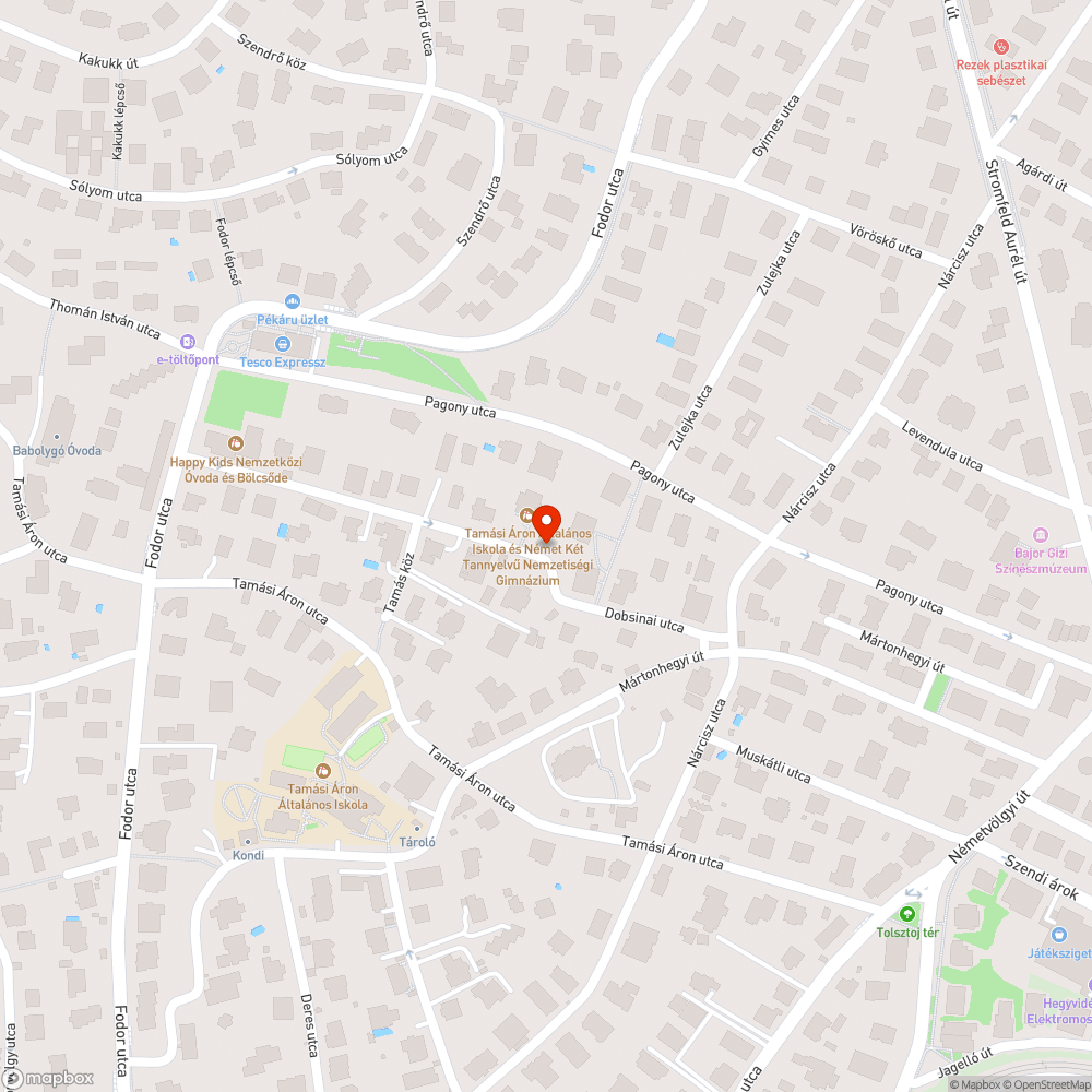 Két nem világító utcai lámpa bejelentés helye