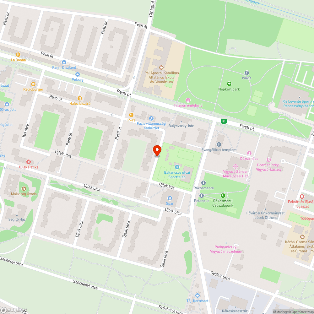 Kiégett lámpa bejelentés helye