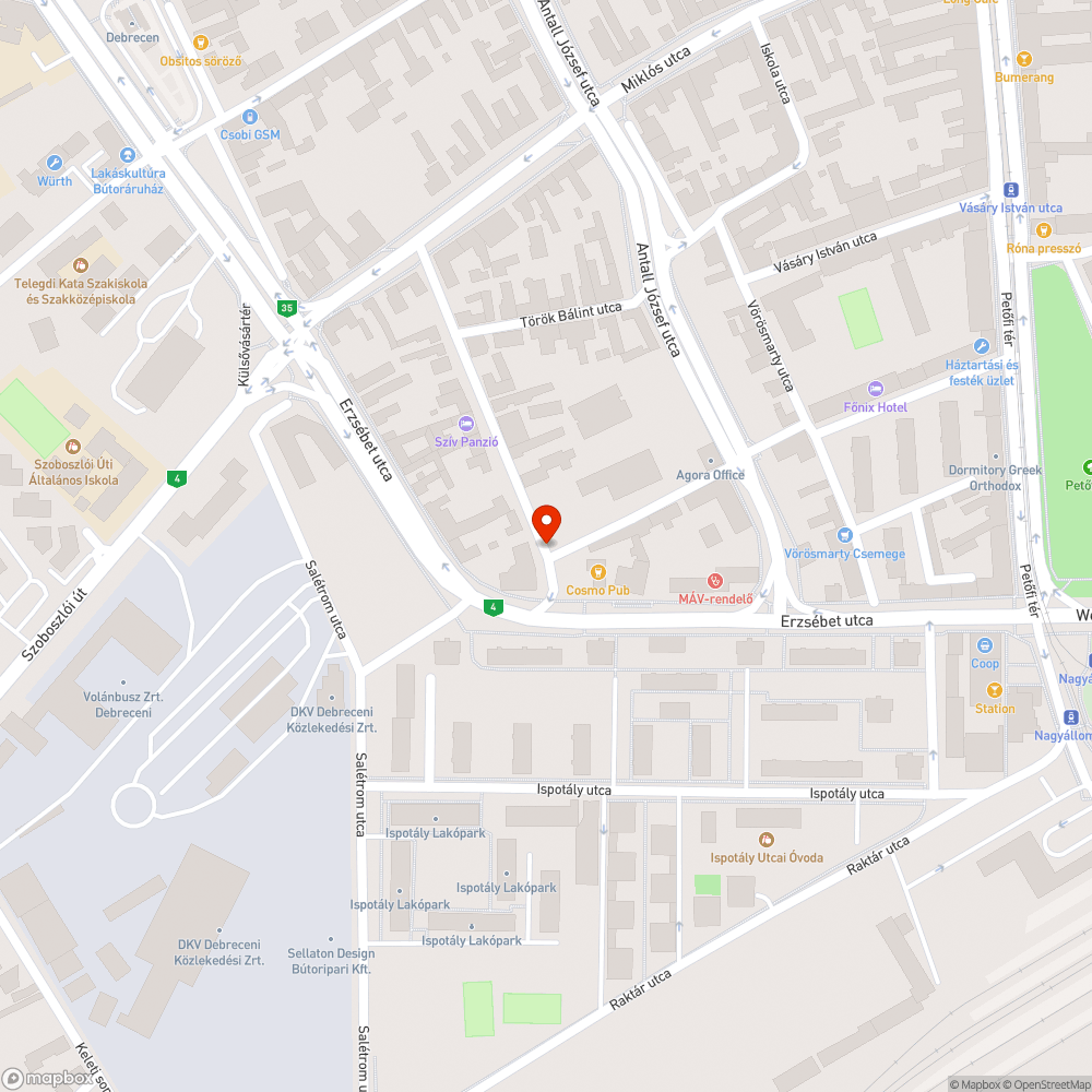 Hibás lámpafej bejelentés helye