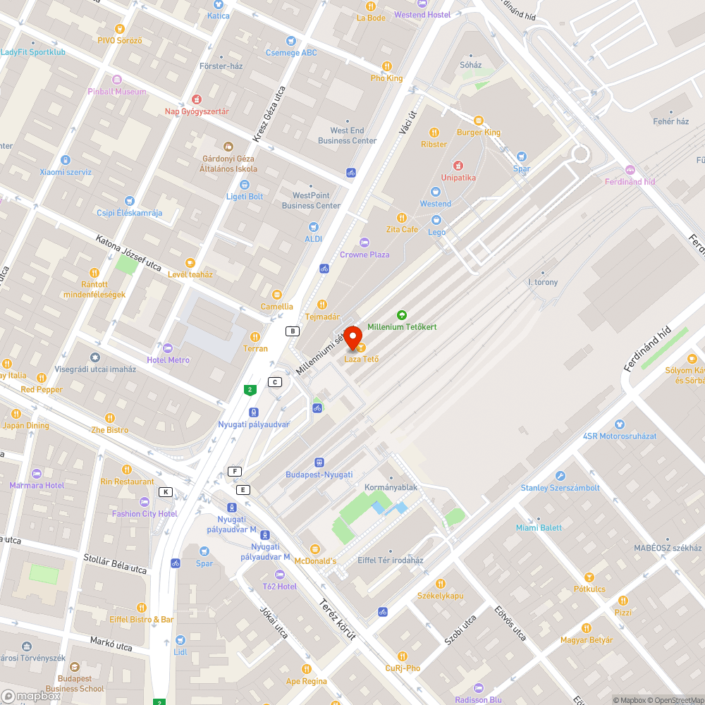 Lezárt átjáró bejelentés helye