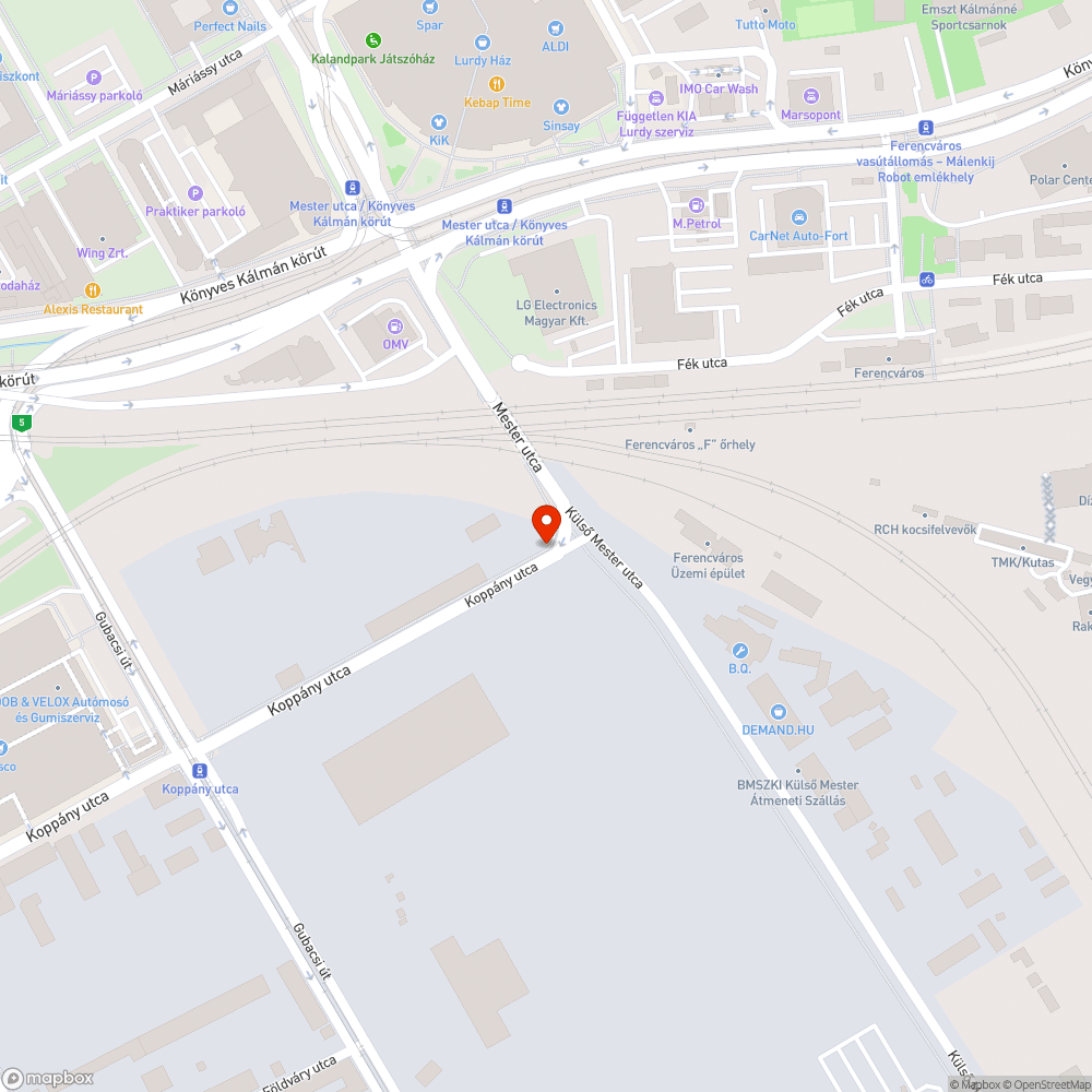 Leesett/nem visszarakott tábla Koppány utca bejelentés helye