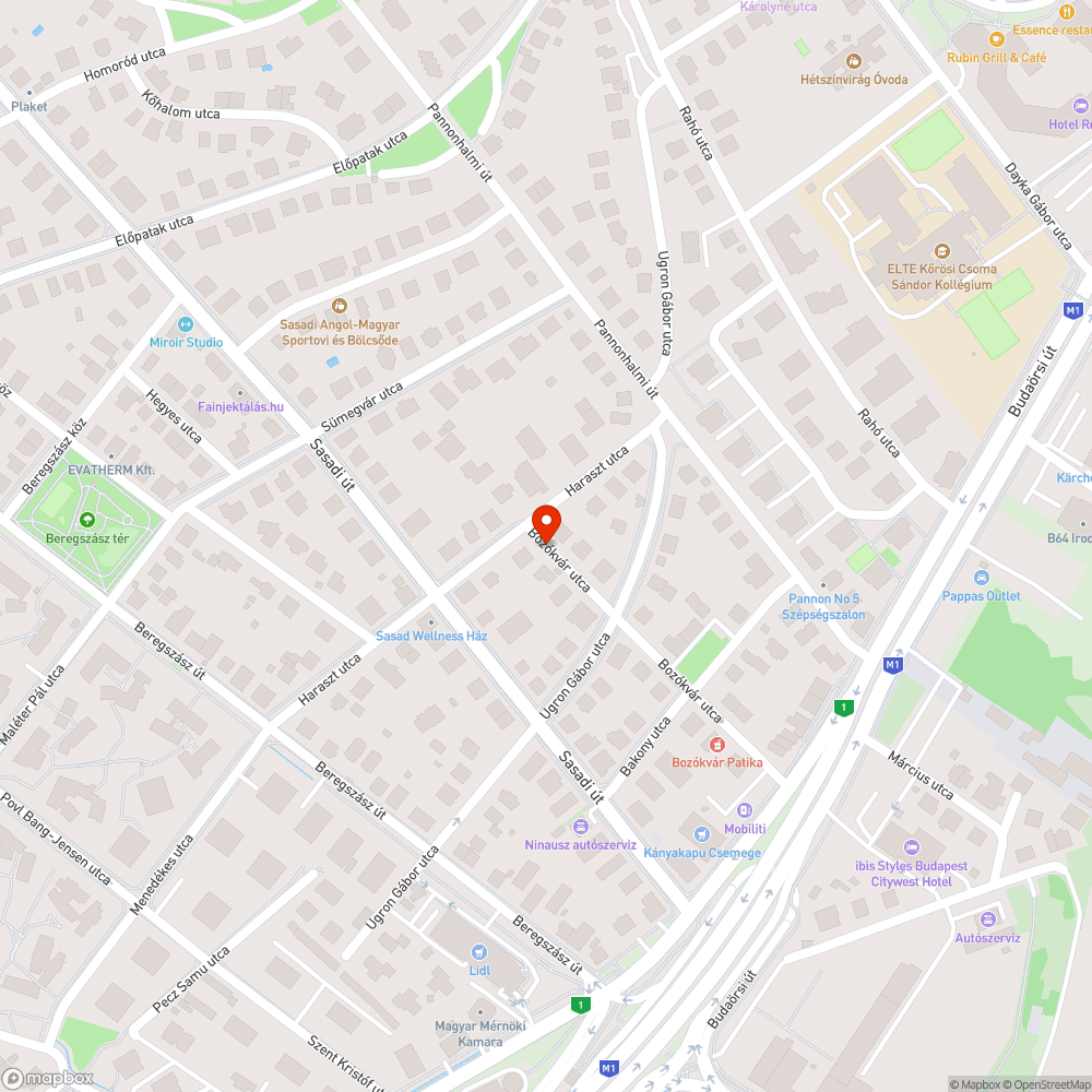 Elhagyatott autó bejelentés helye