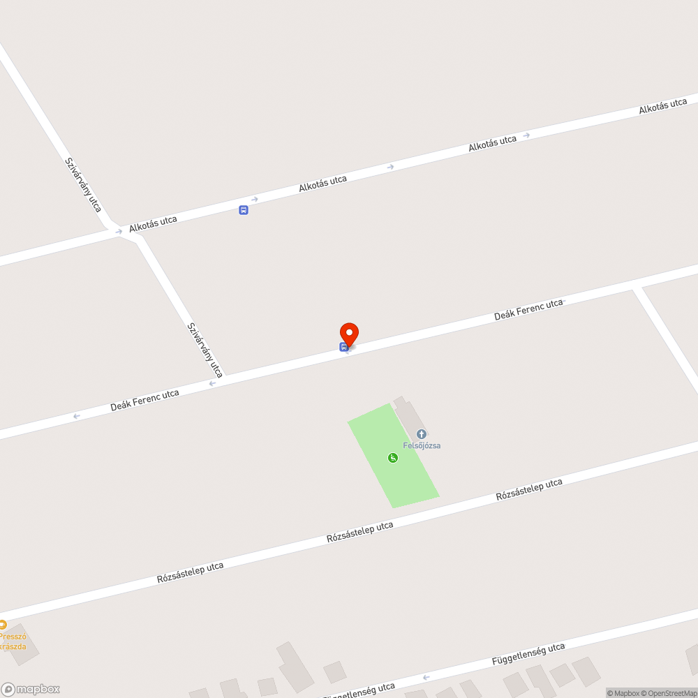 Rossz állapotú buszmegálló bejelentés helye