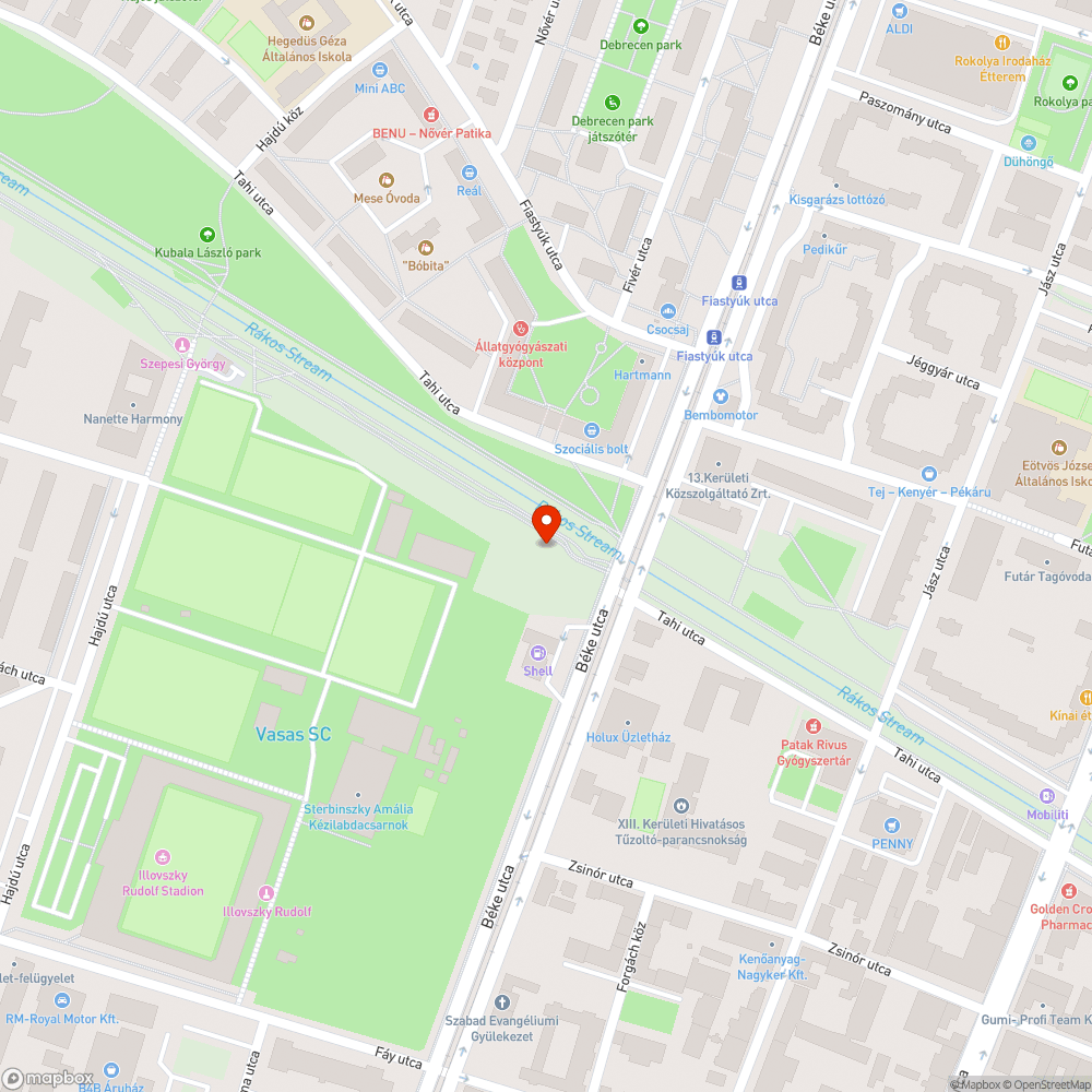 Szennyezett zöldterület, patakpart – kerületi szolgáltató nem reagál bejelentés helye