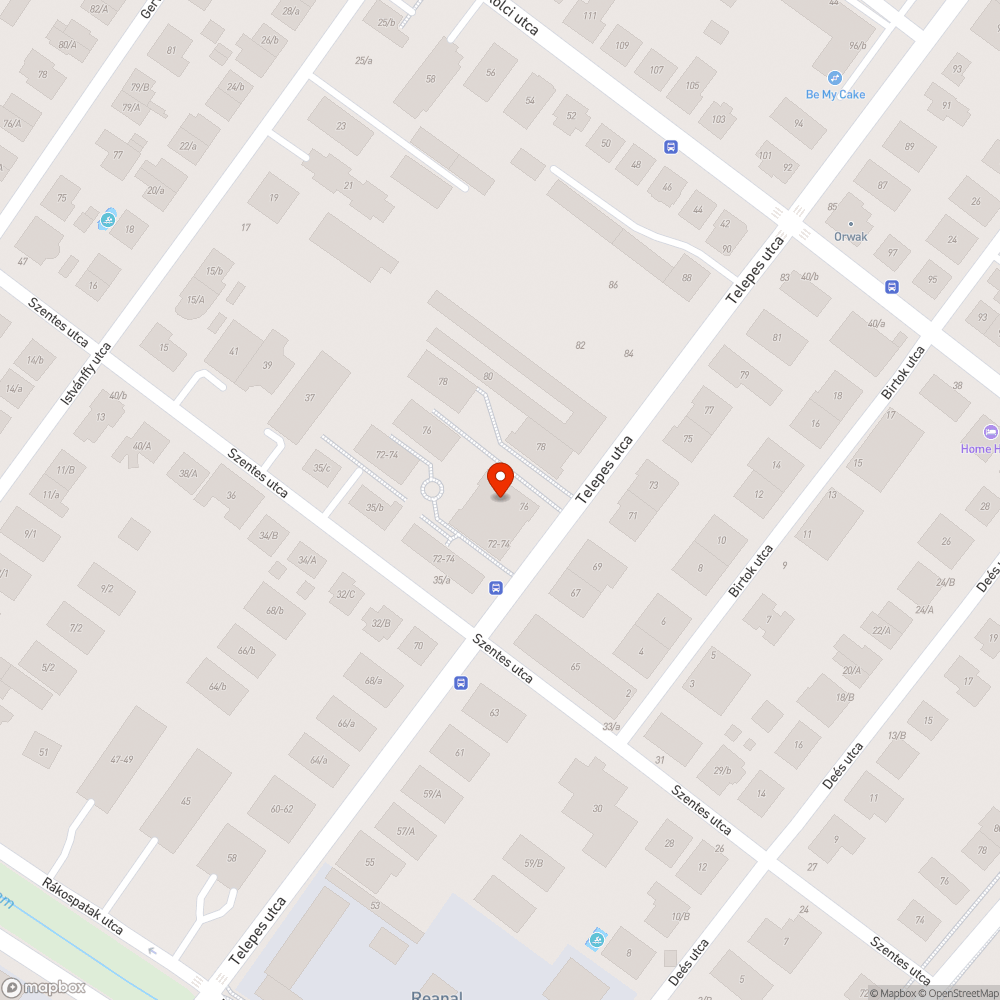 Elhagyatott autó bejelentés helye