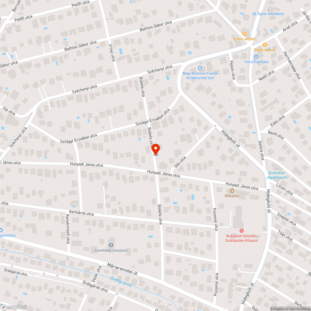 Lakó-pihenő övezet kijelölés Pesthidegkúton bejelentés helye