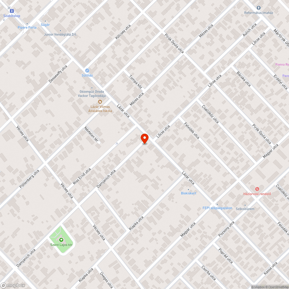 Törött utcatábla bejelentés helye