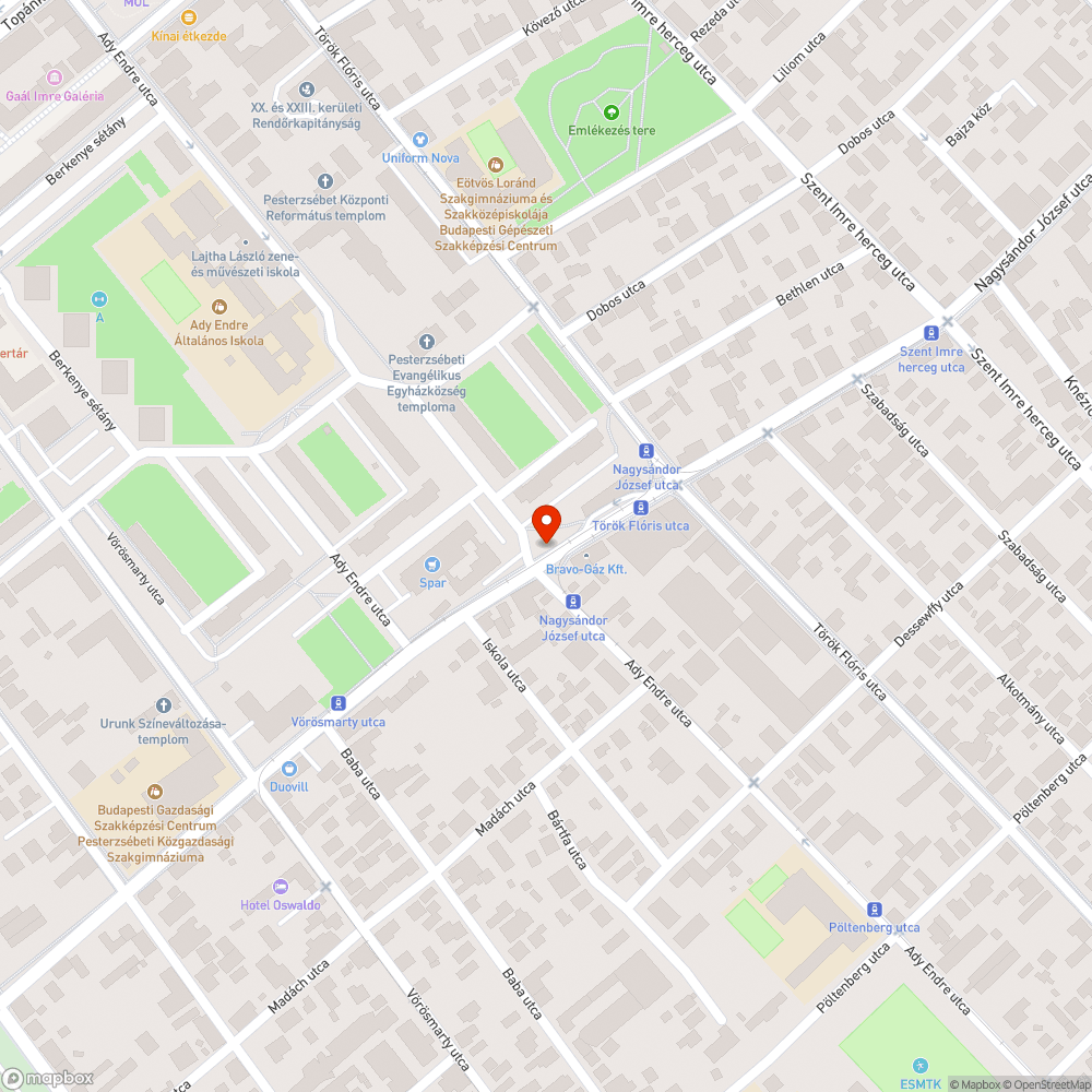 Rozsdás doboz bejelentés helye