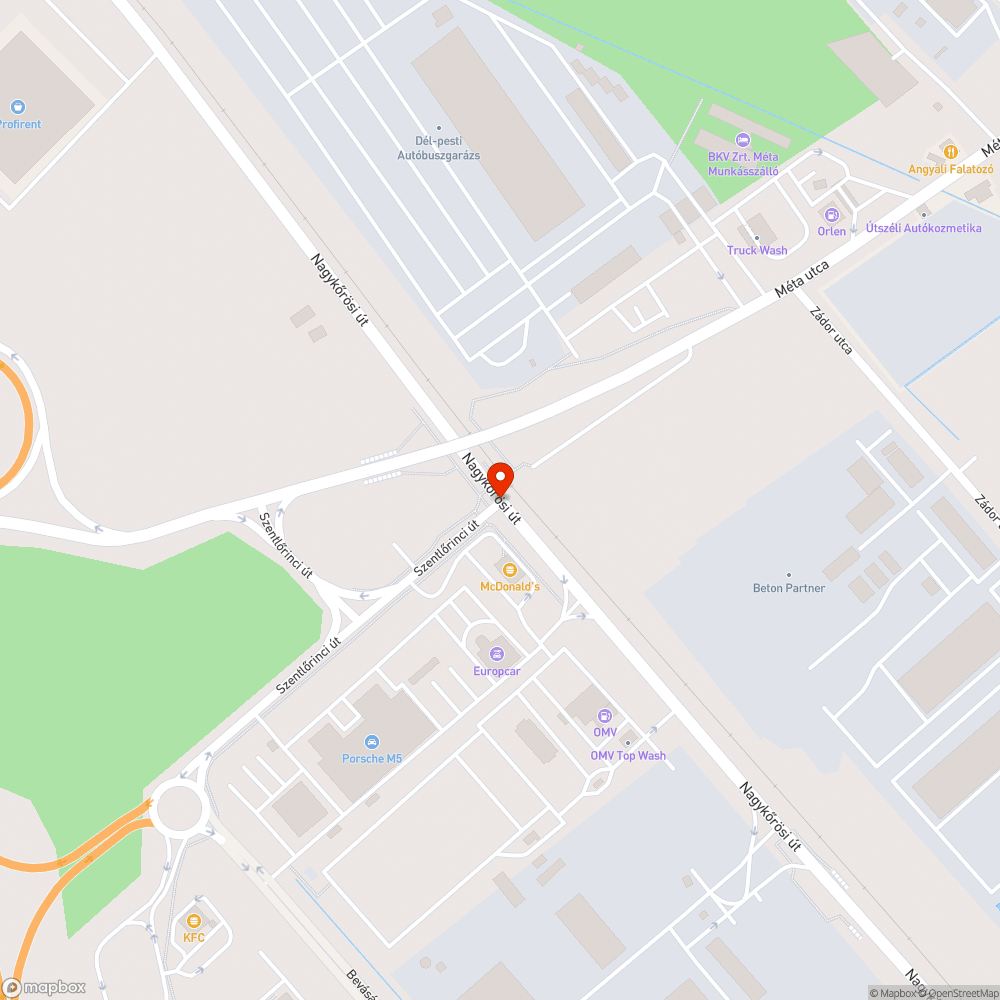 Út süllyedés bejelentés helye