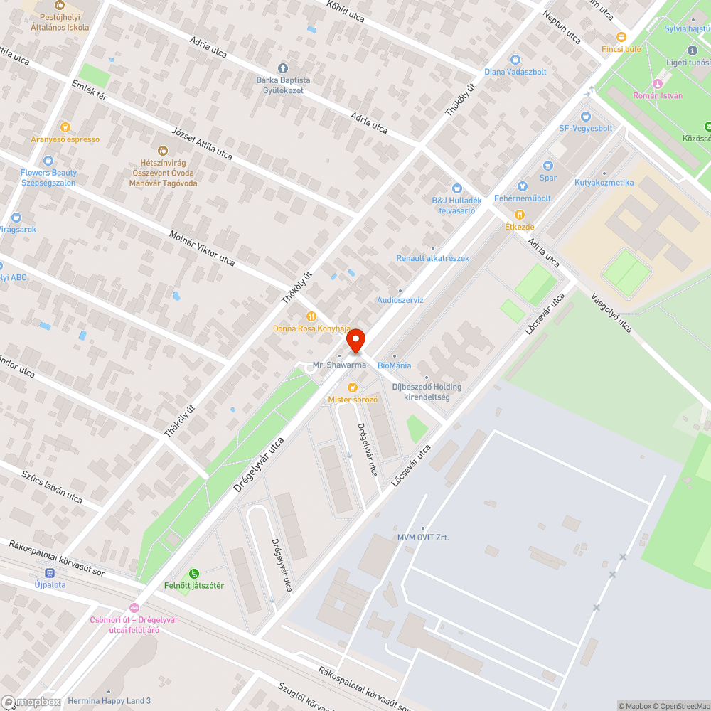 Elromlott lámpa bejelentés helye