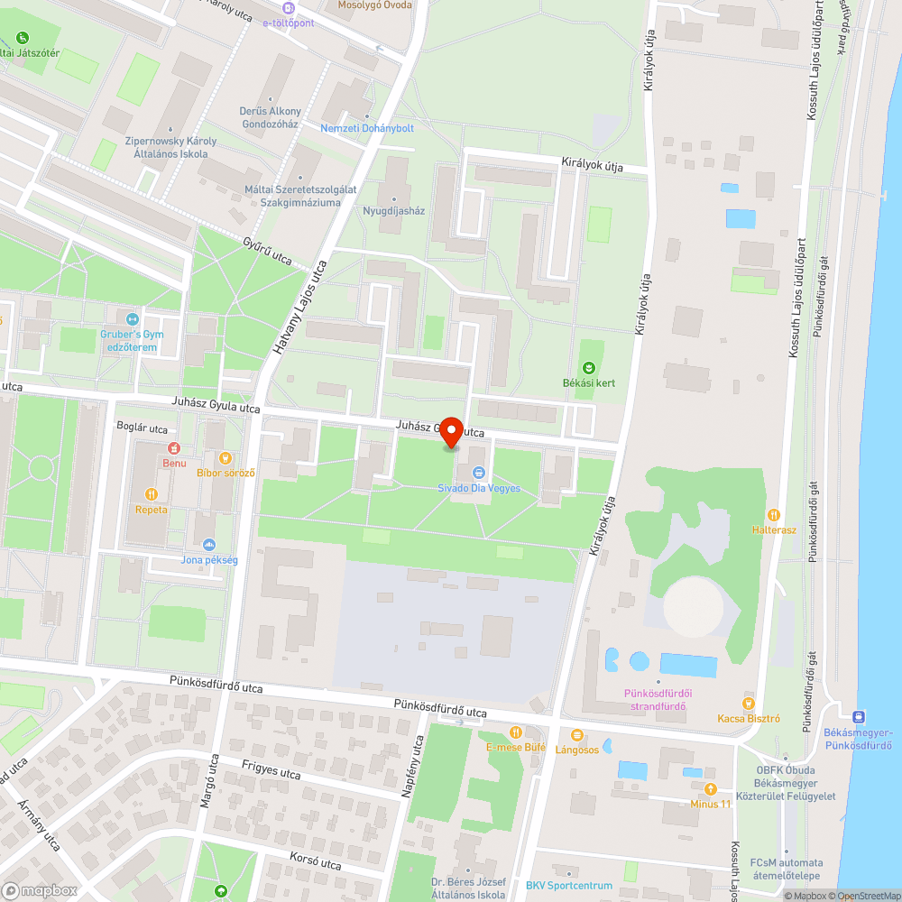 Kiégett lámpa bejelentés helye