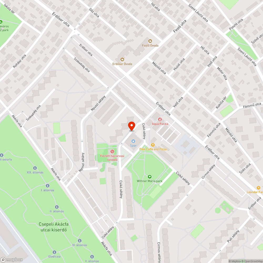 Megsüllyedt burkolat bejelentés helye