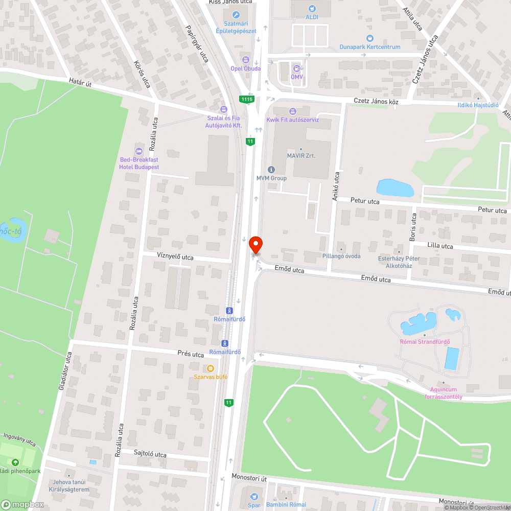 Balesetveszélyes felhajtó a Szentendrei útra bejelentés helye