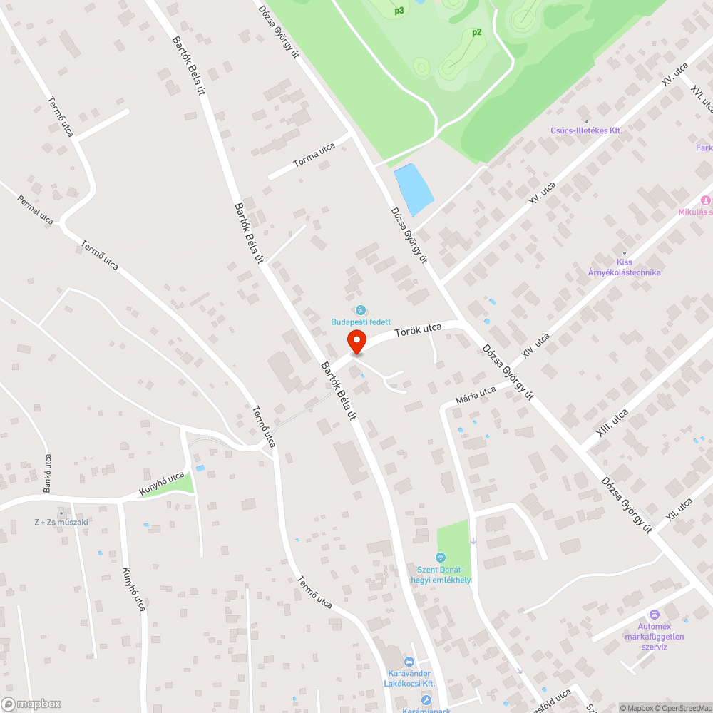 Kátyús út bejelentés helye