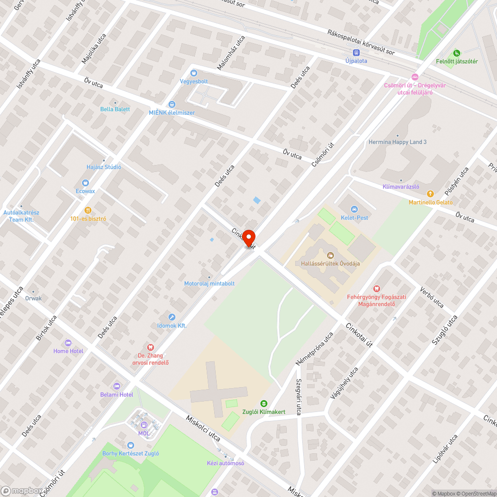 Közterületen jogellenesen tárolt roncsautó bejelentés helye