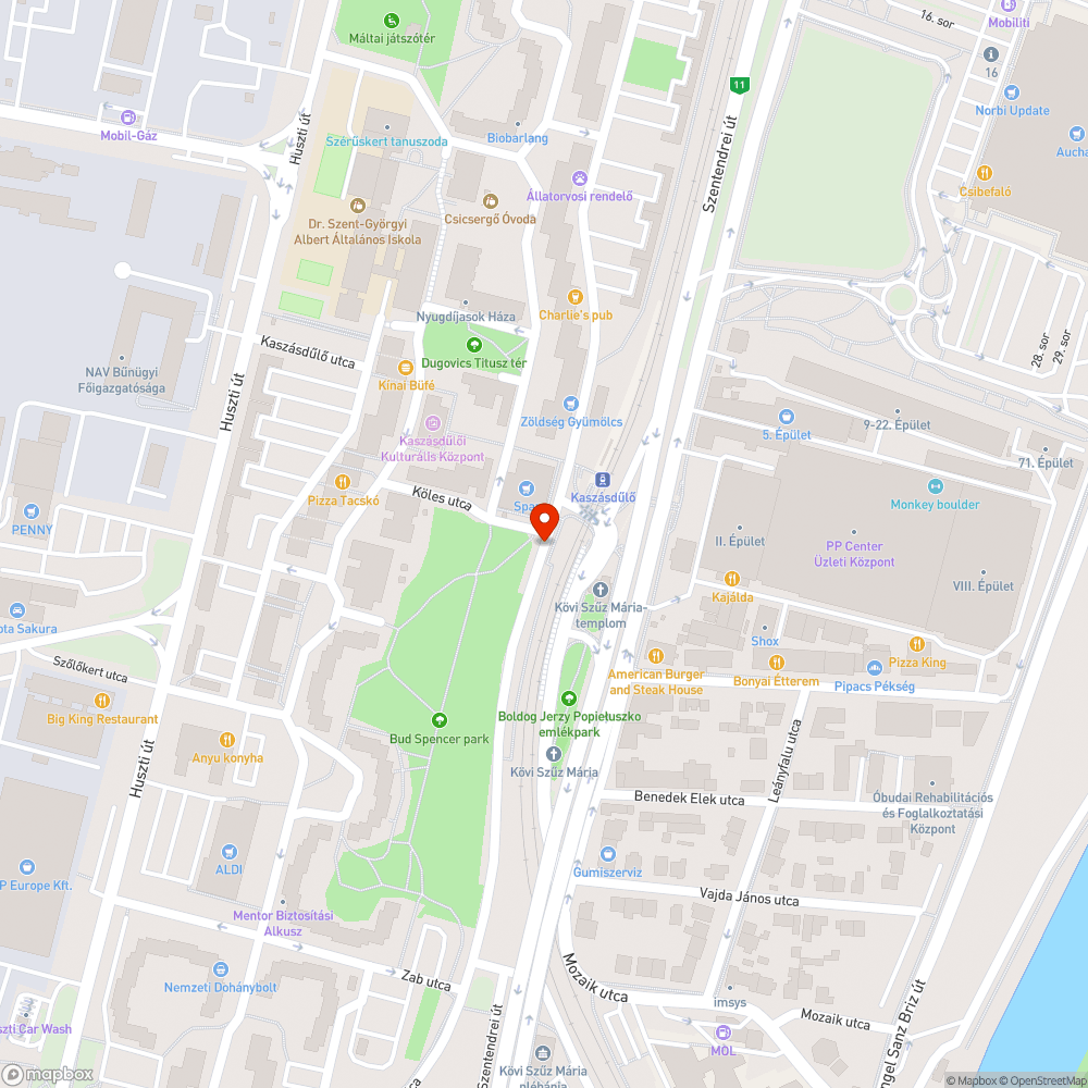 Nagy kátyúk az út közepén bejelentés helye