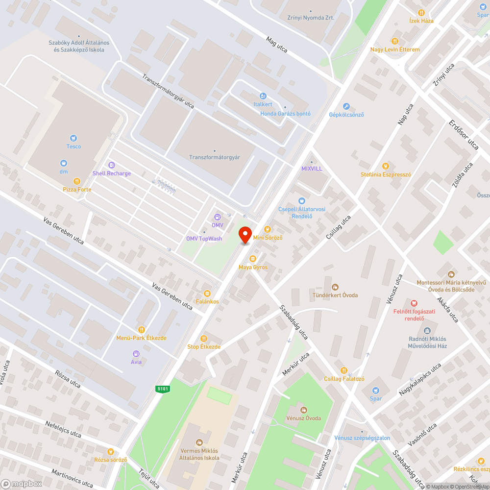 Felgyűrődött aszfalt bejelentés helye