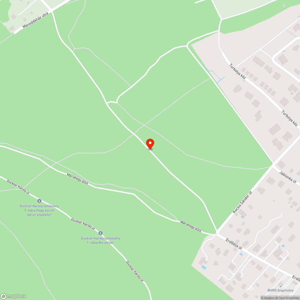 Erdőben hagyott építési törmelék bejelentés helye