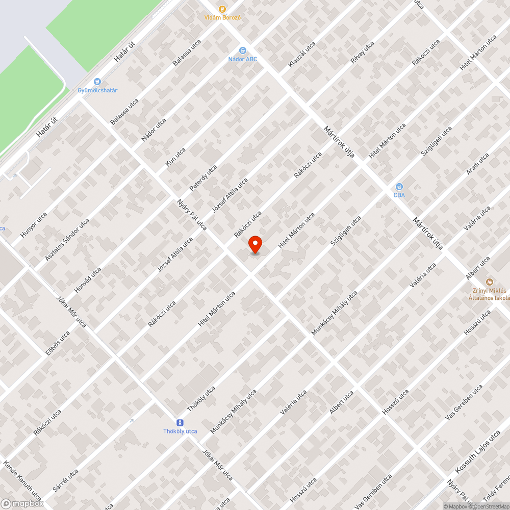 Úttesten álló kuka bejelentés helye