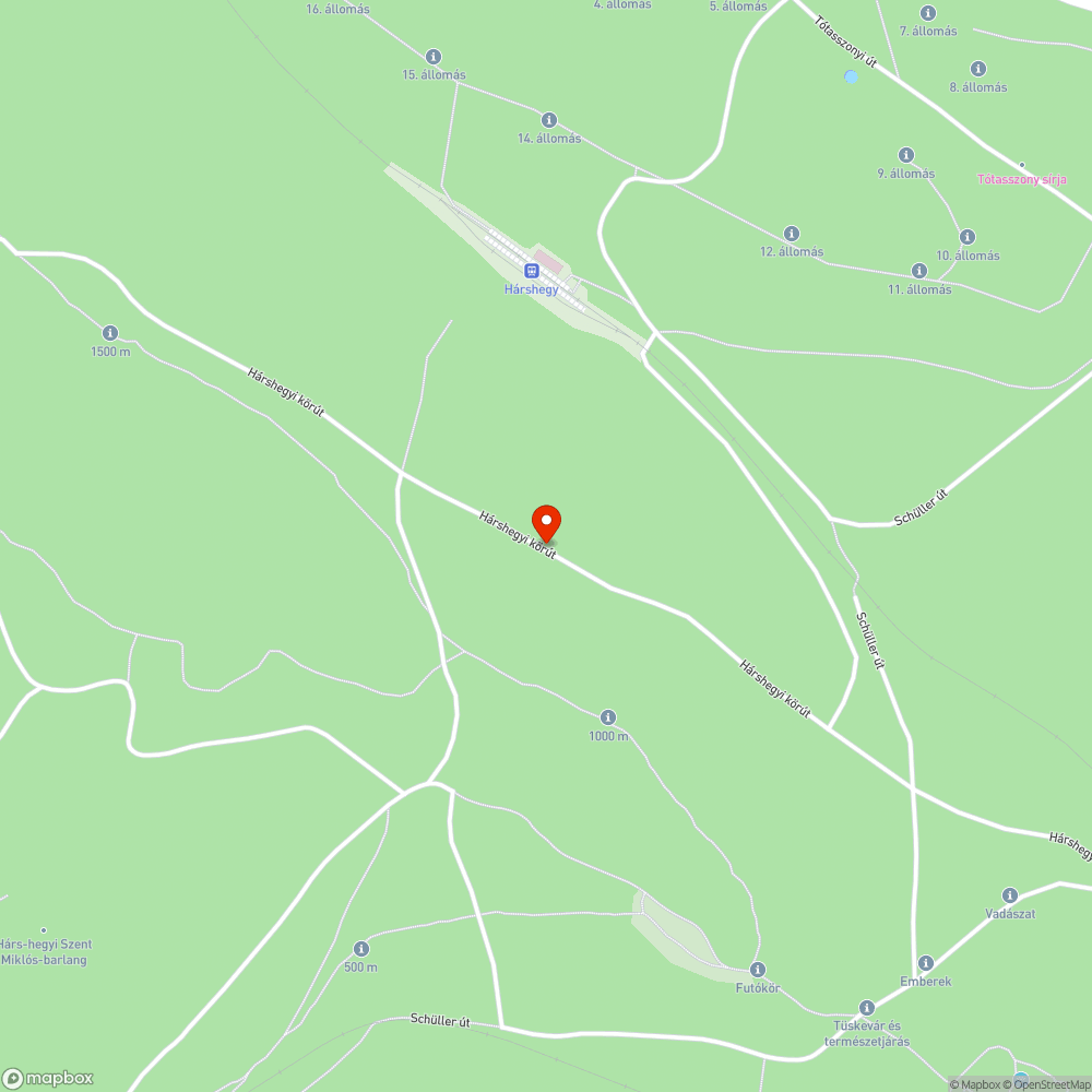 Kidőlt fa – Hárshegy bejelentés helye