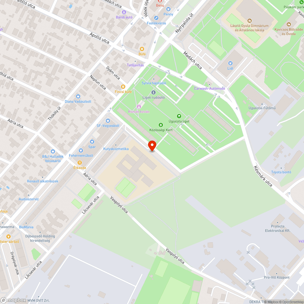 Hiányzó pollerek az iskola előtt bejelentés helye