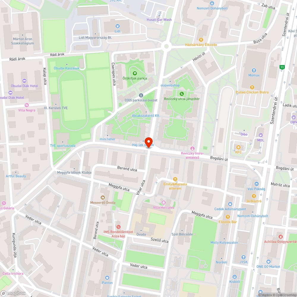 Eldugult esővízgyűjtő bejelentés helye