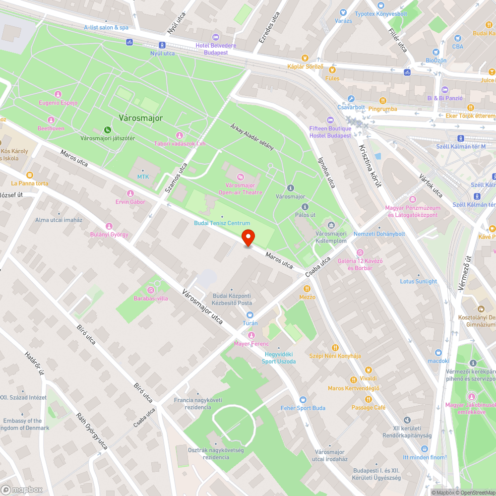 Avar az úton bejelentés helye