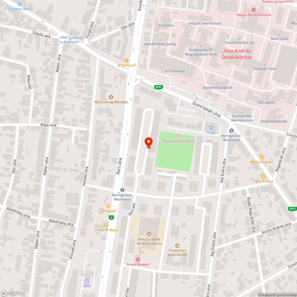 Balesetveszélyes járda bejelentés helye