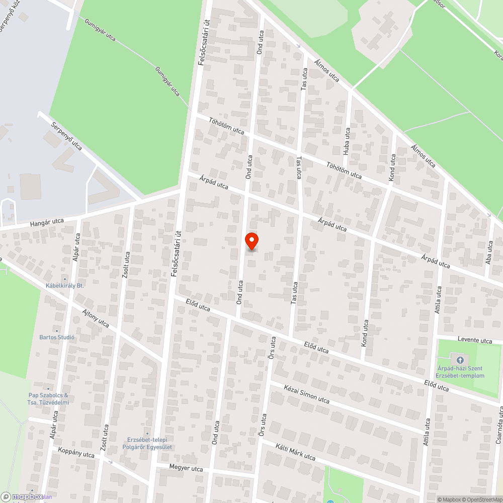 Elhagyatott autó bejelentés helye