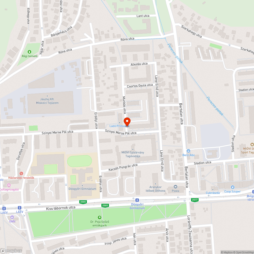 Munkás utca / Szinyei Merse Pál utca bejelentés helye